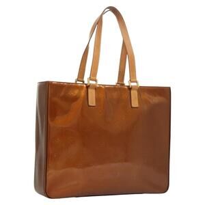 LOUIS VUITTON Monogram Vernis Columbus Tote Bag Bronze M91134